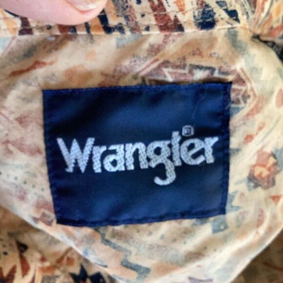 Wrangler Checotah Aztec Pearl Snap Long Sleeve Western Shirt Men’s Medium - Picture 8 of 9